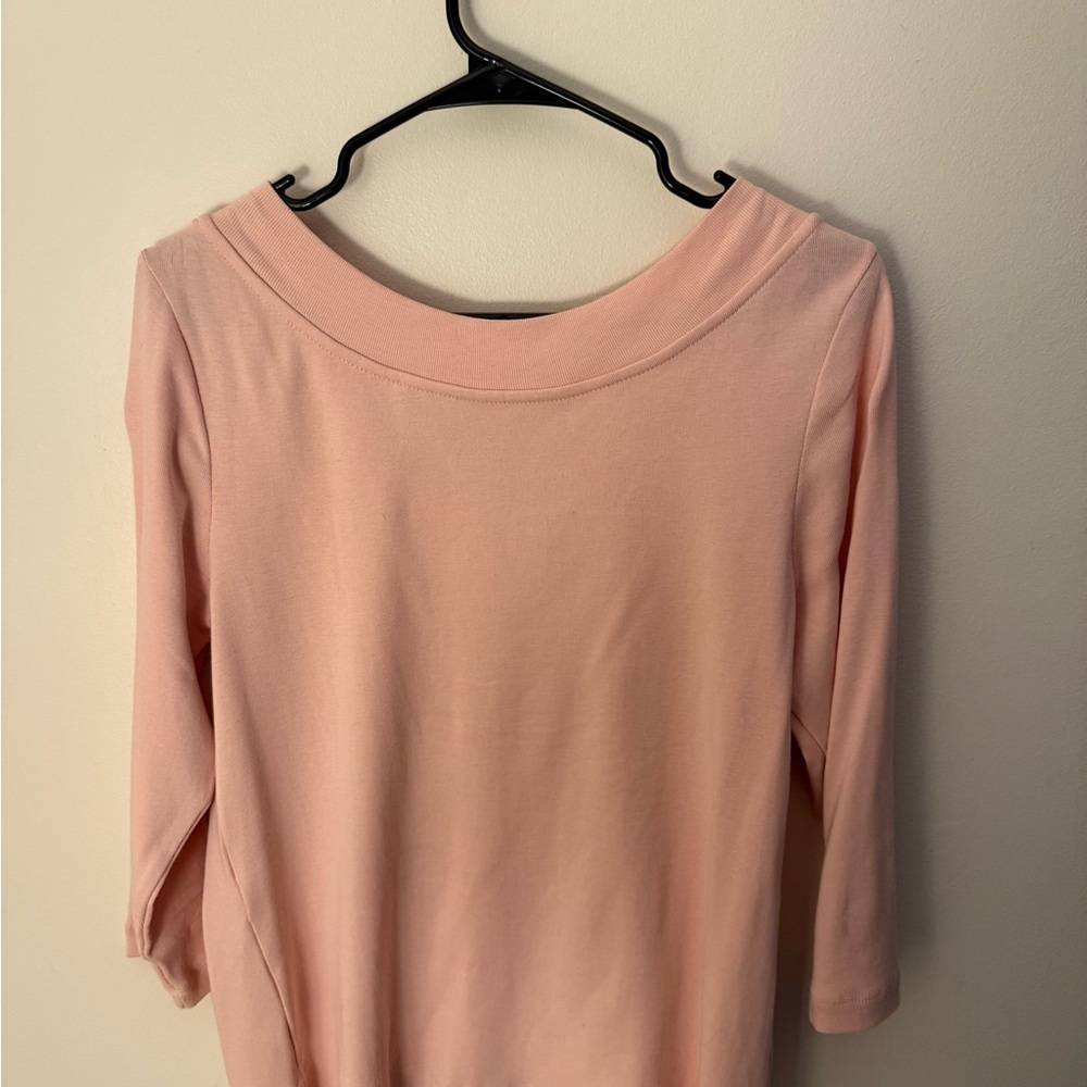 Chico’s Medium (Size 1) Twist Neck Keyhole Top in Rose Petal Pink - Picture 4 of 5